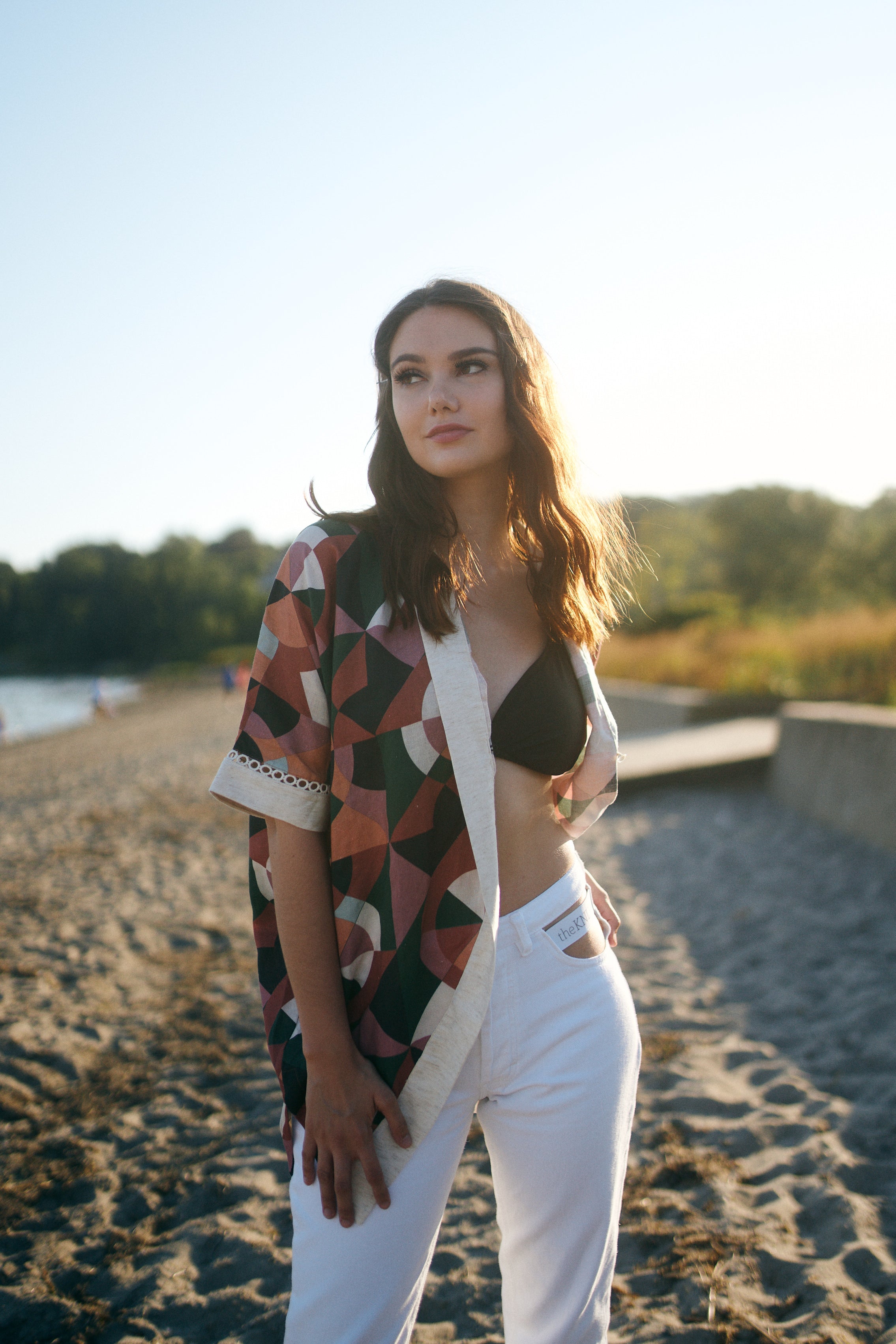 Bubble Green Print Kimono – Popella