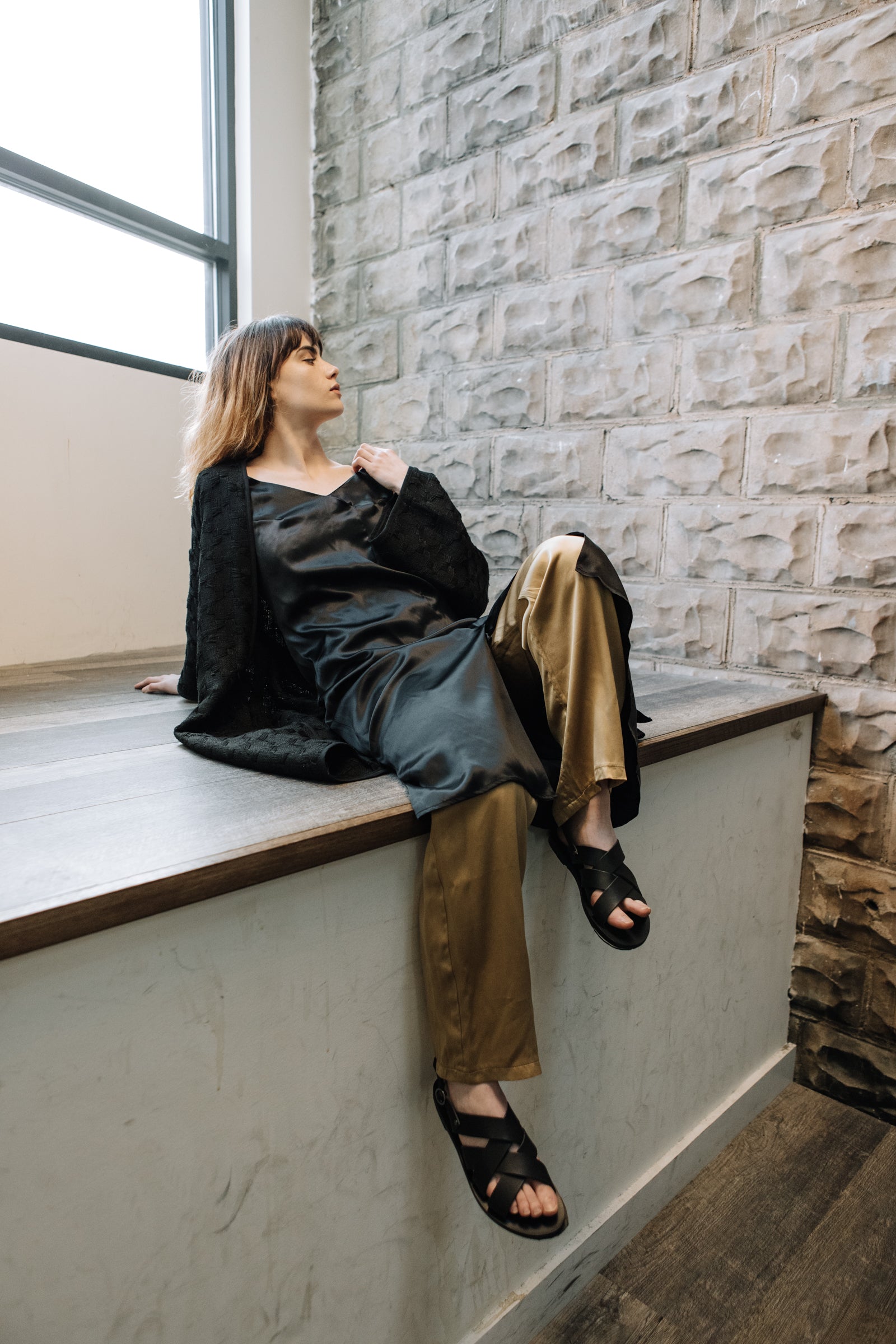 Gold Silk pants – Popella