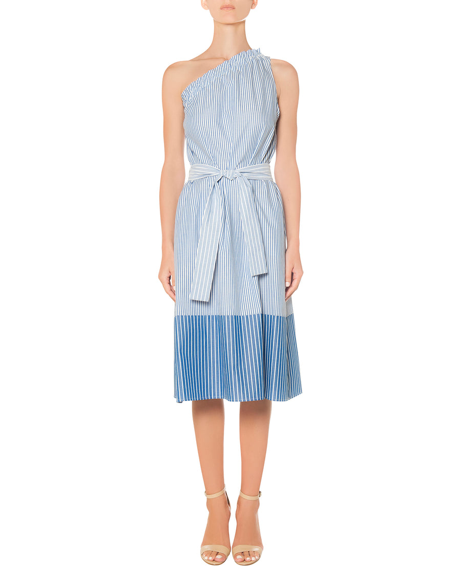 Blue stripes One-shoulder dress S Blue stripes One-shoulder dress S
